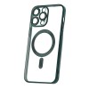 Силиконов кейс bSmart Chrome Magsafe с протектори за камерите, За iPhone 14 Pro Max (6.7), Тъмнозелен