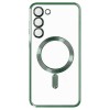 Силиконов кейс bSmart Chrome Magsafe с протектори за камерите, За Samsung Galaxy A27, Зелен