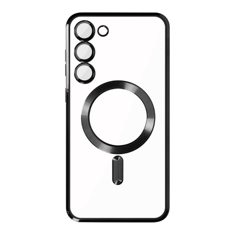 Силиконов кейс bSmart Chrome Magsafe с протектори за камерите, За Samsung Galaxy S26, Черен