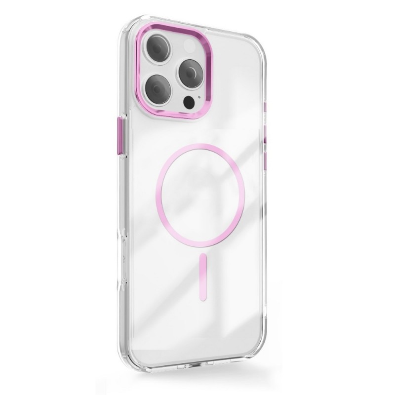 Силиконов кейс bSmart Clear Thin Magsafe, За iPhone 17 Air (6.9), Розов