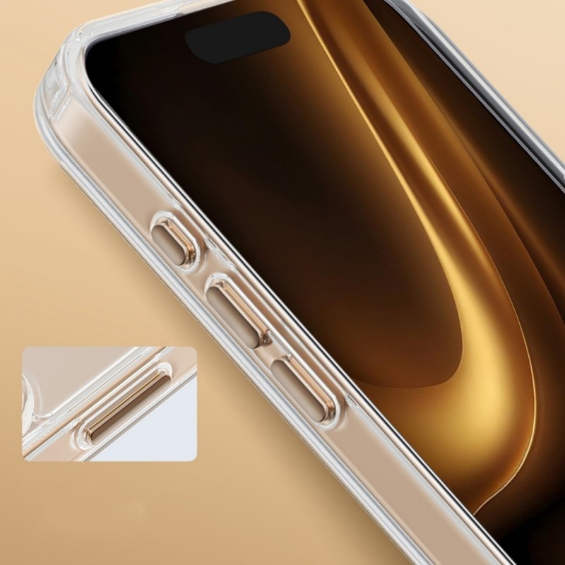 Силиконов кейс bSmart Clear Thin Magsafe, За iPhone 17 Pro Max (6.9), Златен
