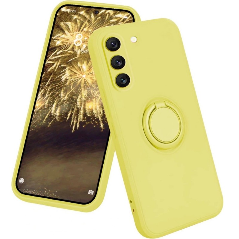 Силиконов кейс bSmart Finger Grip, За Samsung Galaxy A35 (A356B), Жълт