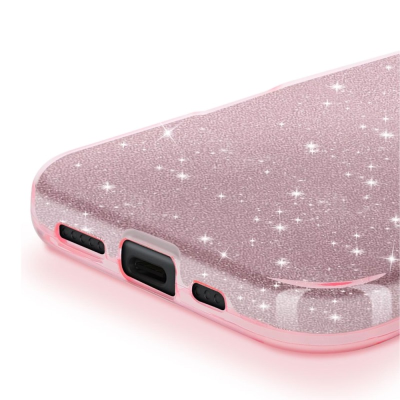 Силиконов кейс bSmart Glitter 3в1 за Samsung Galaxy A37 розов