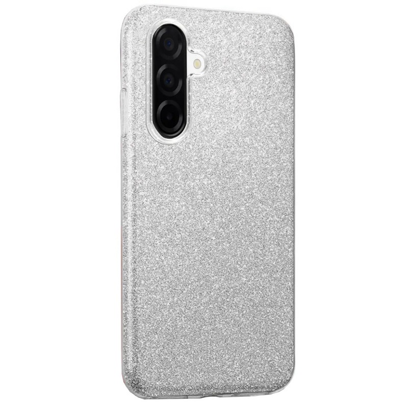Силиконов кейс bSmart Glitter 3в1 за Samsung Galaxy A56 / A36 сребрист