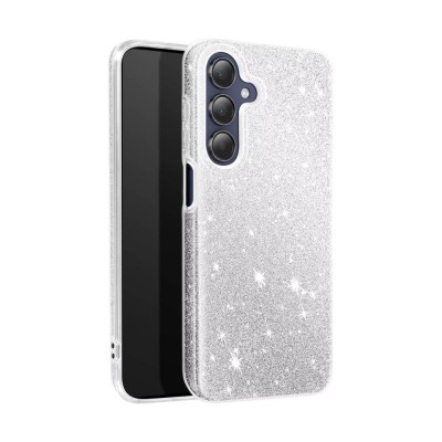 Силиконов кейс bSmart Glitter 3в1 за Samsung Galaxy S26 сребрист