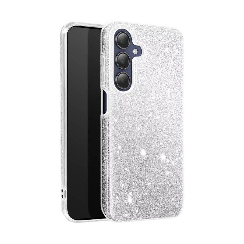 Силиконов кейс bSmart Glitter 3в1 за Samsung Galaxy S26 сребрист