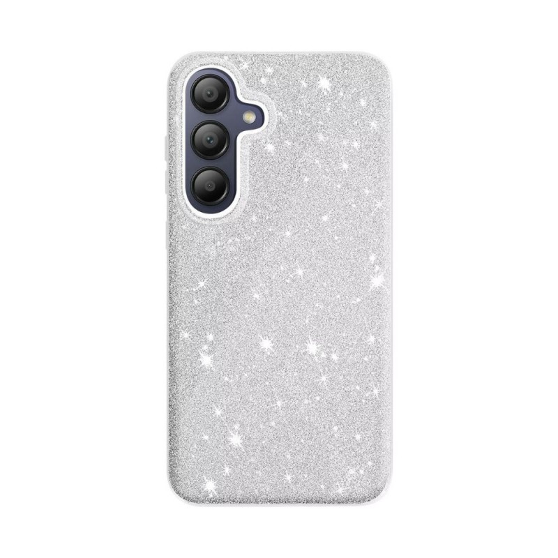 Силиконов кейс bSmart Glitter 3в1 за Samsung Galaxy S26 сребрист