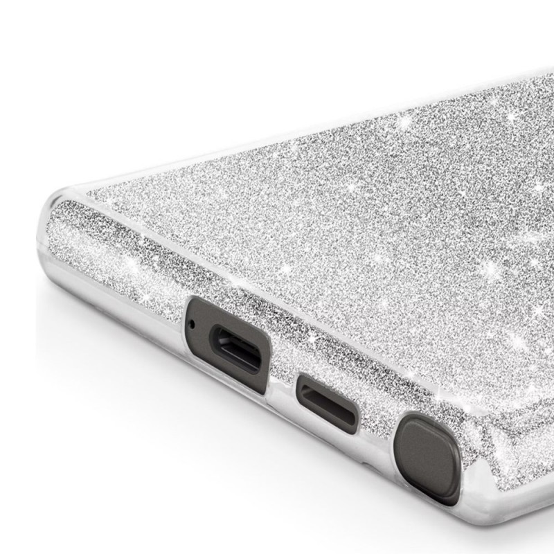 Силиконов кейс bSmart Glitter 3в1 за Samsung Galaxy S26 Ultra сребрист