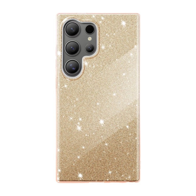 Силиконов кейс bSmart Glitter 3в1 за Samsung Galaxy S26 Ultra златист