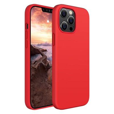 Силиконов кейс bSmart Silicone Soft Cover, За iPhone 14 Pro (6.1), Червен