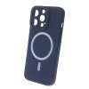 Силиконов кейс bSmart Silicone Soft Magsafe, За iPhone 14 Plus (6.7), Тъмносин