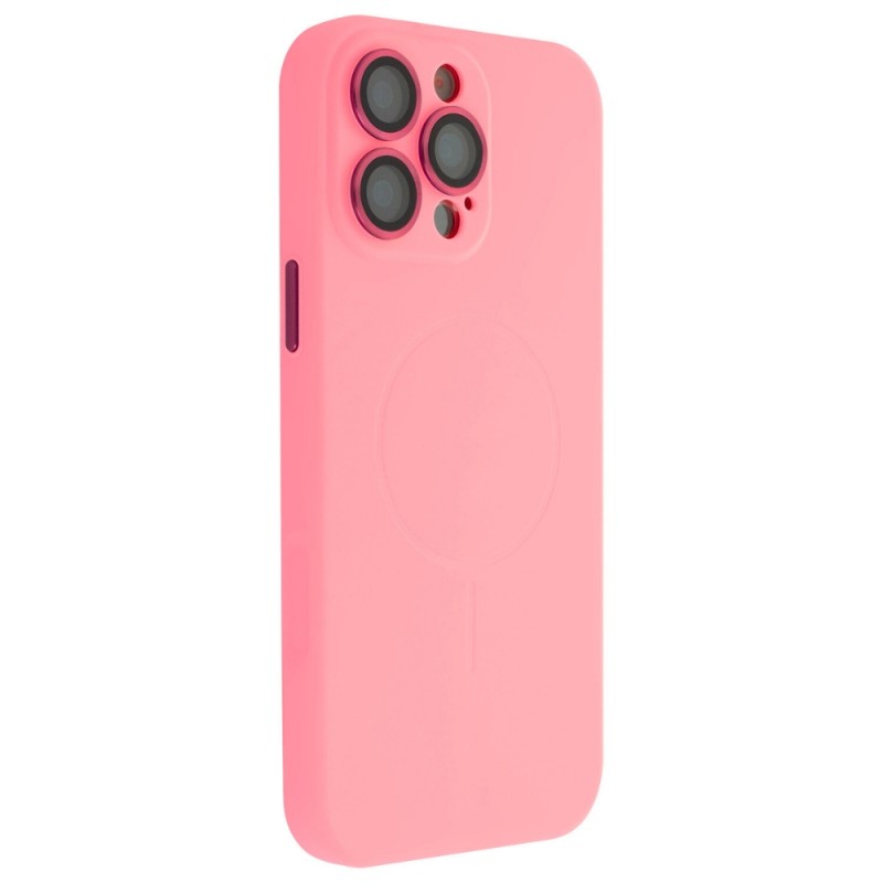 Силиконов кейс bSmart Ultra Trendy Vivid MagSafe, За iPhone 16 Pro (6.3), Розов