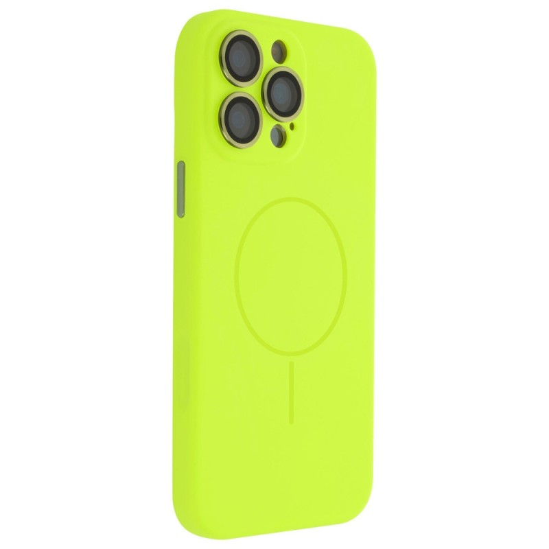 Силиконов кейс bSmart Ultra Trendy Vivid MagSafe, За iPhone 16 Pro (6.3), Зелен