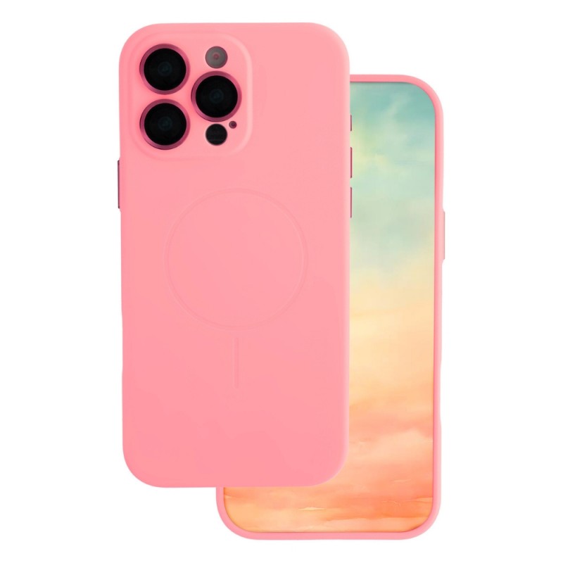 Силиконов кейс bSmart Ultra Trendy Vivid MagSafe, За iPhone 16 Pro Max (6.9), Розов