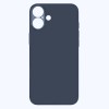 Силиконов кейс iPaky матиран, За iPhone 16 Plus (6.7), Тъмносин