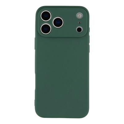 Силиконов кейс iPaky матиран, За iPhone 17 Pro (6.3), Тъмнозелен