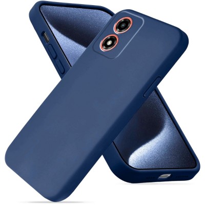 Силиконов кейс iPaky матиран, За Motorola Moto E14, Тъмносин