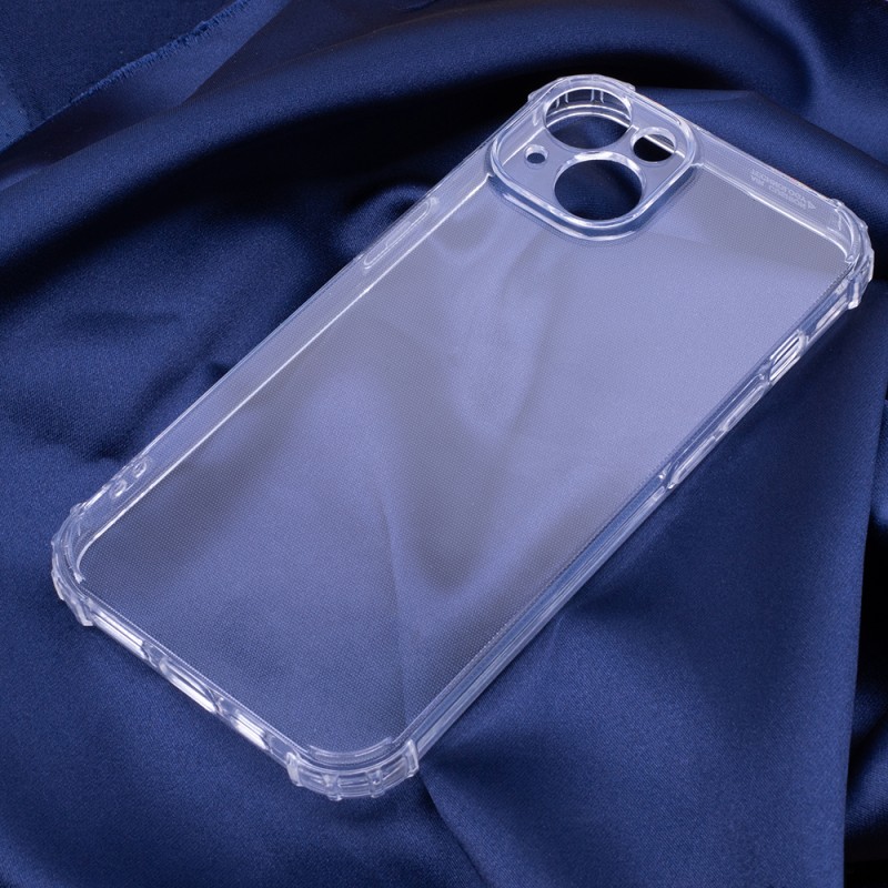 Силиконов кейс MBX Anti Shock 1.5mm, За iPhone 15 (6.1), Прозрачен