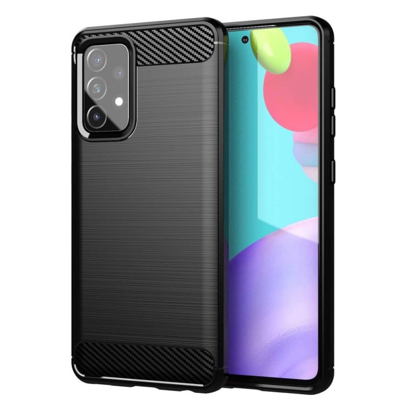 Силиконов кейс MBX Carbon, За Samsung Galaxy A72 4G/5G (A725F/A726B), Черен