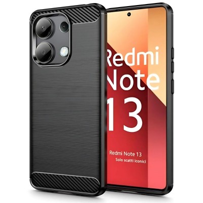 Силиконов кейс MBX Carbon, За Xiaomi Redmi 13, Черен