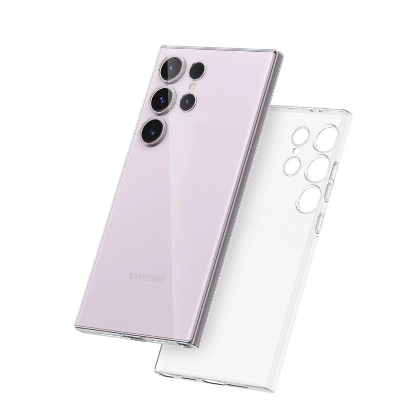 Силиконов кейс MBX Jelly 1.5mm, За Samsung Galaxy S24 Ultra (S928B), Прозрачен
