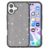Силиконов кейс Shine 2 mm брокатен, За iPhone 16 (6.1), Черен