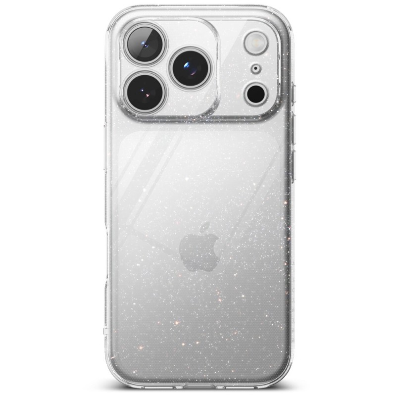 Силиконов кейс Shine 2 mm брокатен, За iPhone 17 Pro Max (6.9), Прозрачен