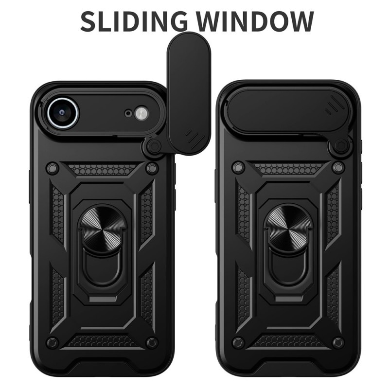 Силиконов твърд кейс bSmart Defender Slide, За iPhone 17 Air (6.9), Черен