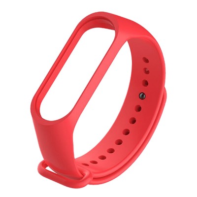 Силиконова каишка bSmart за смарт гривна Xiaomi Mi Band 3/4/5/6, Червена