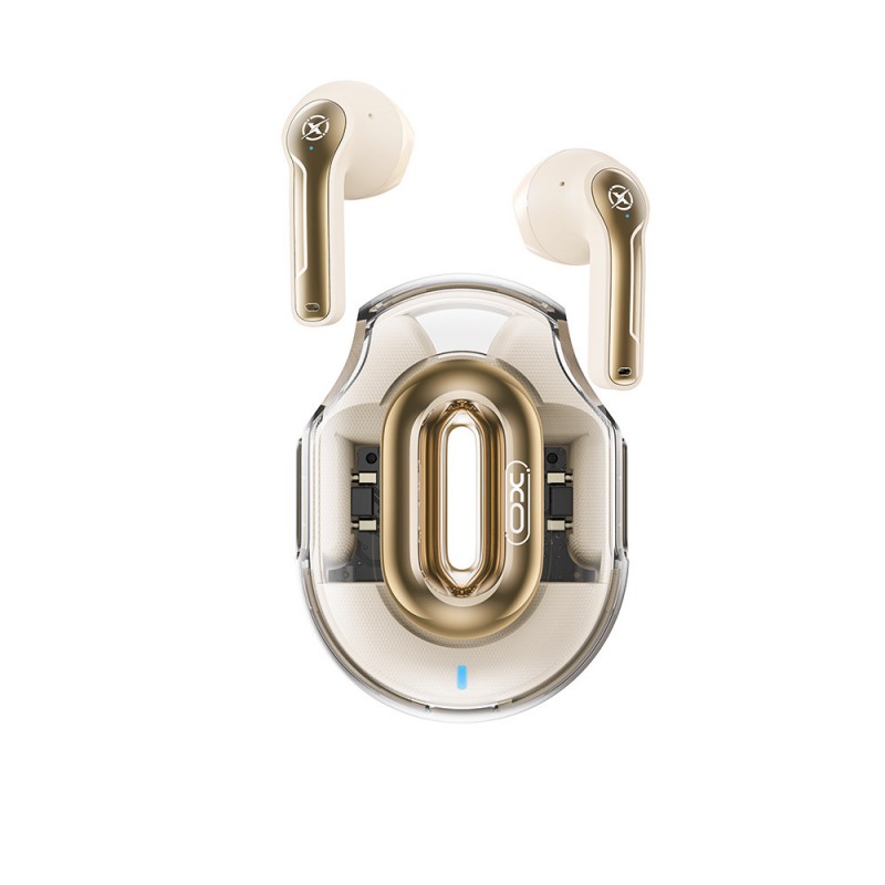 XO Bluetooth слушалки X43 TWS бежови