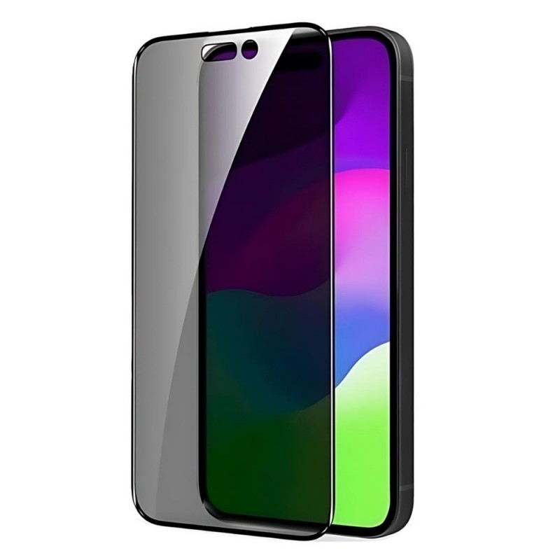 Стъклен протектор Blueo 5D Full Strong Privacy с цяло лепило, За iPhone 17 Pro (6.3), Черен