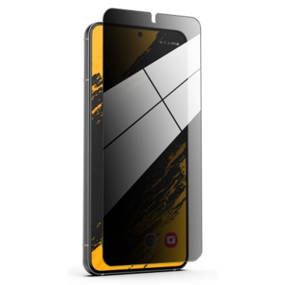 Стъклен протектор MBX 5D Full Privacy с цяло лепило, За Samsung Galaxy S23 FE (S711B), Черен