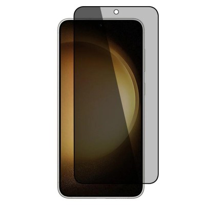 Стъклен протектор MBX 5D Full Privacy с цяло лепило, За Samsung Galaxy S23 (S911B), Черен