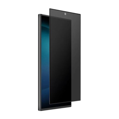 Стъклен протектор MBX 5D Full Privacy с цяло лепило, За Samsung Galaxy S24 Ultra (S928B), Черен