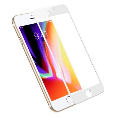 Стъклен протектор MBX 5D Slim с цяло лепило, За iPhone 7/8 Plus, Бял