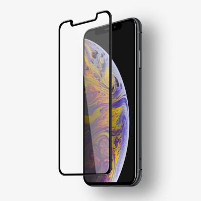 Стъклен протектор MBX 5D Slim с цяло лепило, За iPhone XS Max, Черен