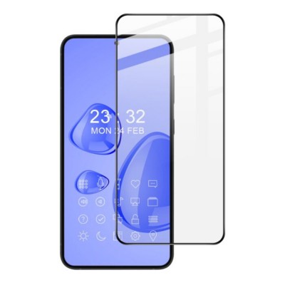 Стъклен протектор OG Premium с цяло лепило без дупка, За Samsung Galaxy S23 Plus (S916B), Черен