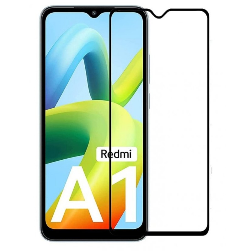 Стъклен протектор OG Premium с цяло лепило, За Xiaomi Redmi A1/Redmi A2, Черен