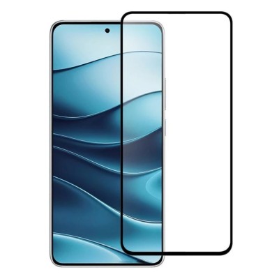 Стъклен протектор OG Premium с цяло лепило, За Xiaomi Redmi Note 14 4G/5G, Черен