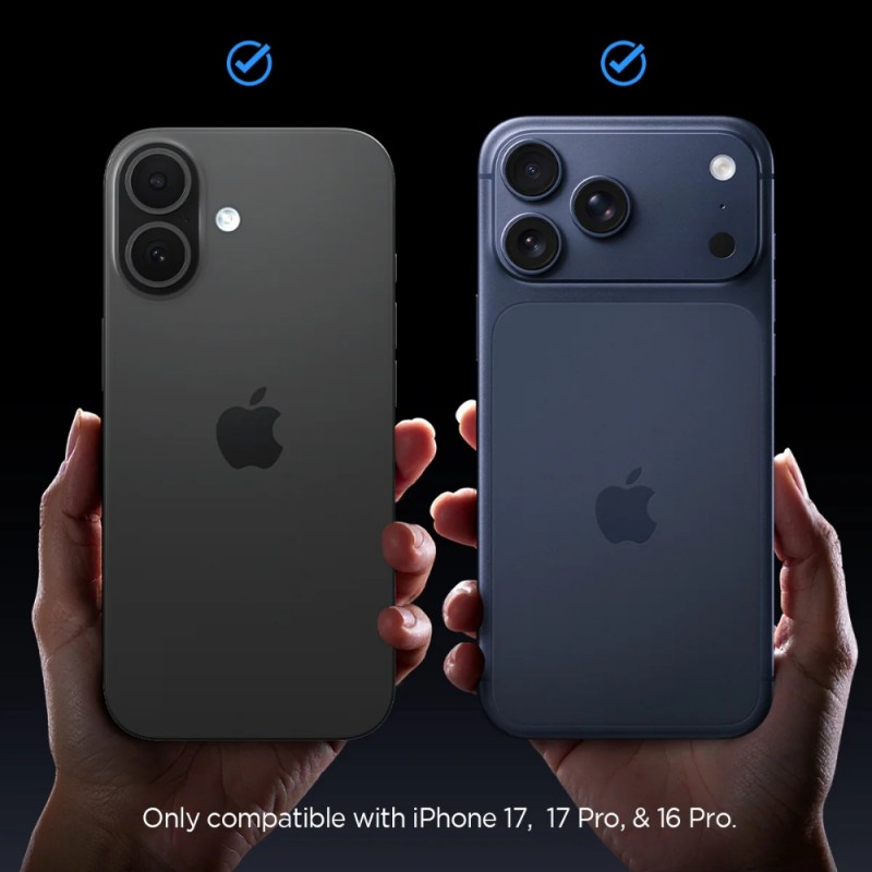 Стъклен протектор Spigen GLAS.tR EZ Fit с цяло лепило, За iPhone 17 Pro (6.3), Прозрачен