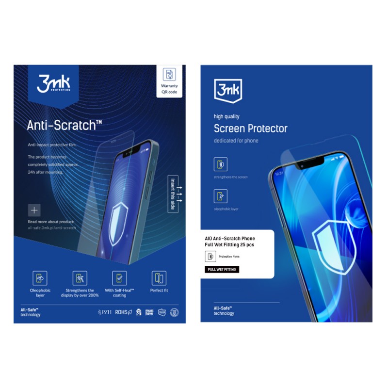Удароустойчив протектор силиконов 3mk Anti-Scratch™, Универсален