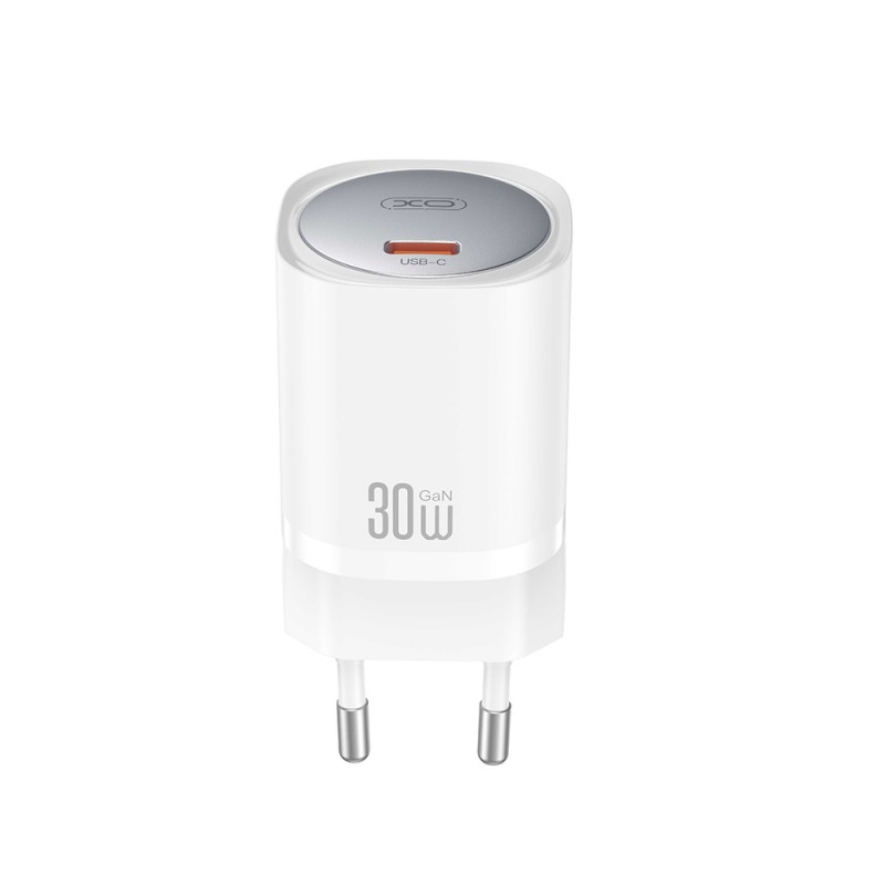 Зарядно устройство комплект XO CE20 PD 30W 1x USB-C + кабел USB-C - USB-C, Бяло
