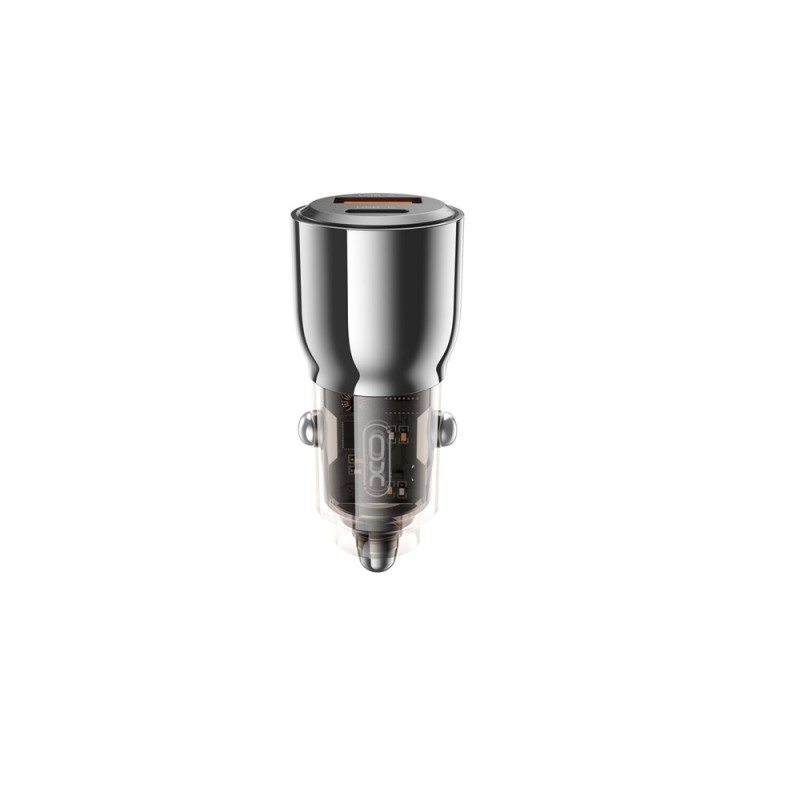 Зарядно устройство за кола адаптер XO CC58 95W 1x USB-C 1x USB-A, Черен
