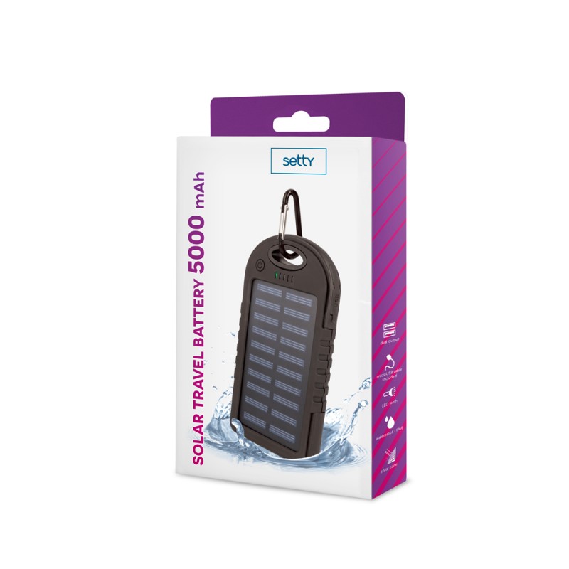 Соларна батерия Setty 5000 mAh SPBS-05 черна