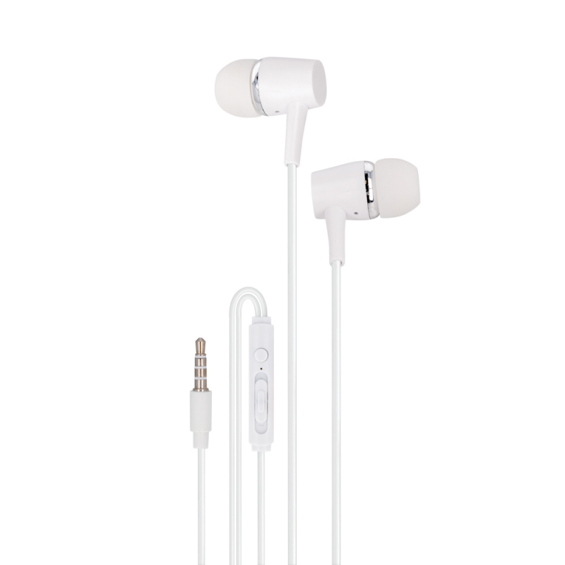 Кабелни слушалки Maxlife MXEP-02 с 3,5 мм жак, бели