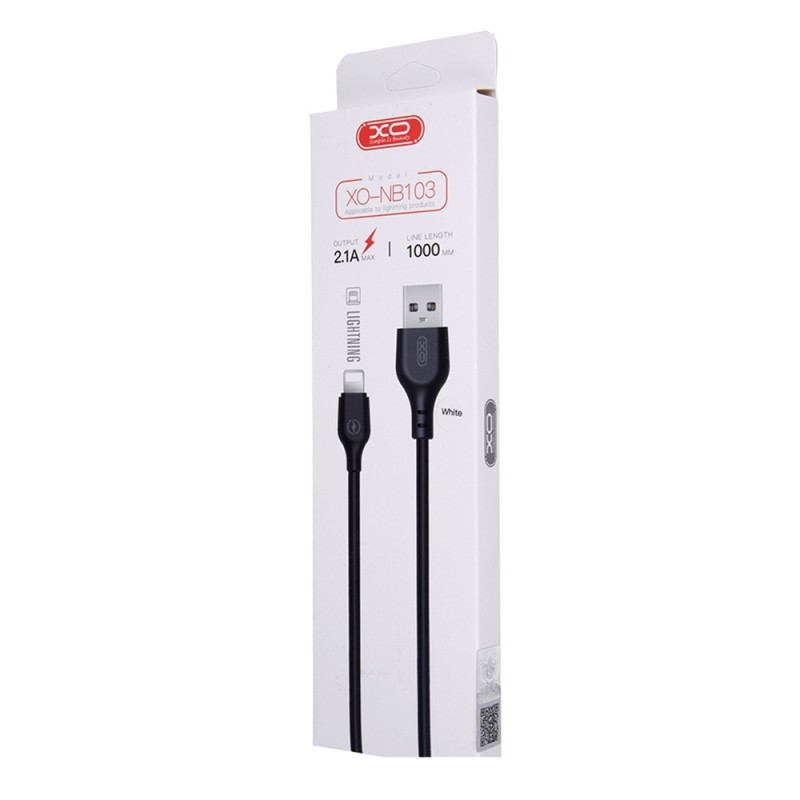 XO кабел NB103 USB - Lightning 1,0 m 2,1A бял