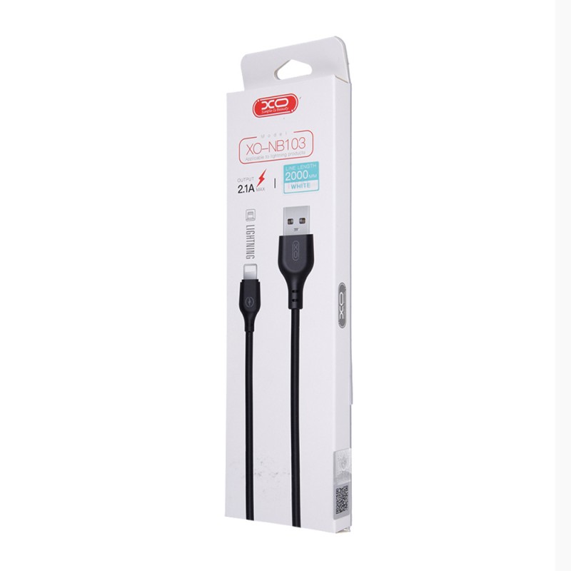 XO кабел NB103 USB - Lightning 2,0 m 2,1A бял