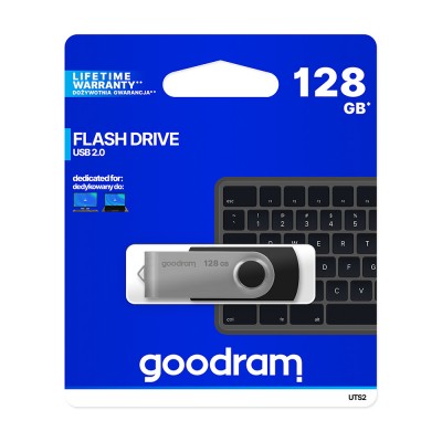 Goodram pendrive 128GB USB 2.0 UTS2 черен