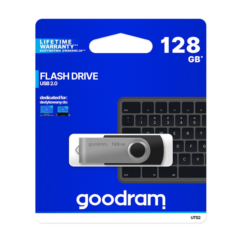 Goodram pendrive 128GB USB 2.0 UTS2 черен