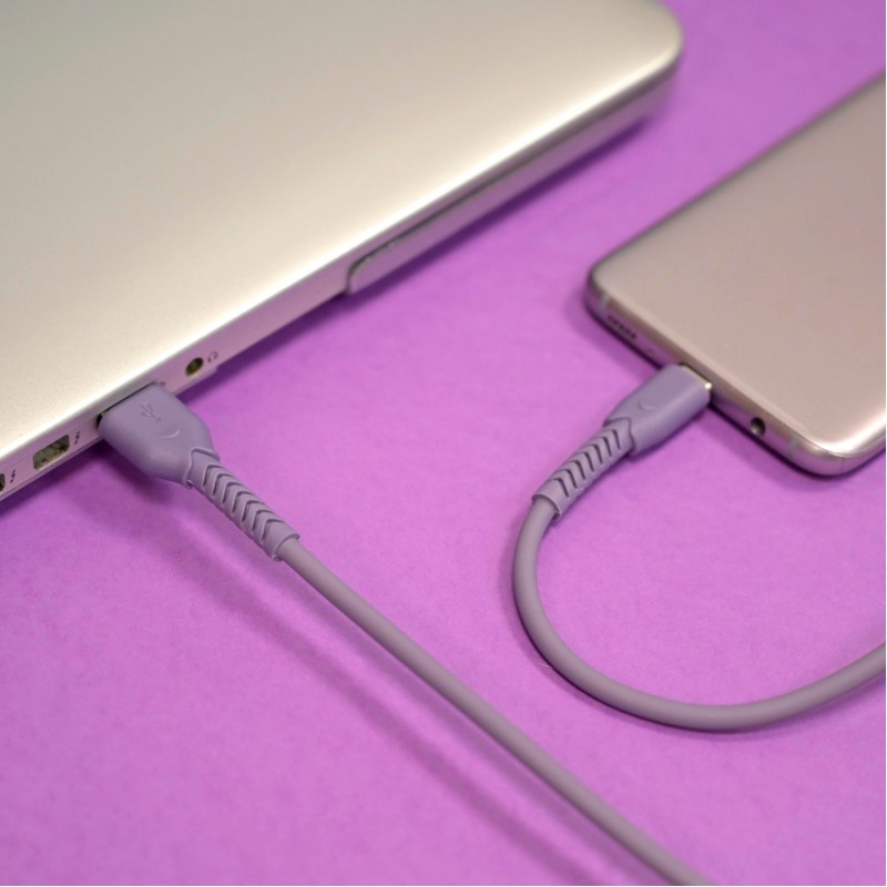 Кабел Maxlife MXUC-04 USB - USB-C 1,0 m 3A, лилав